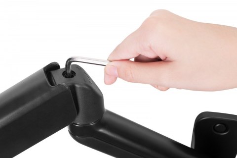 Uchwyt ścienny pojedynczy, 1xLCD, max. 32", max. obciążenie 9kg, ze sprężyną gazową, obrotowy Digitus