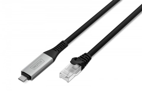 Kabel adapter USB-C - RJ45 Kat. 6A S/FTP, 1 Gbit/s, USB 3.2 Gen1, LSZH, 2m Digitus