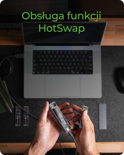 Obudowa dysku IB-1826MCL-CU31 M.2 NVMe i SATA obudowa, RGB lighting, USB 3.2 Gen 2, 10 Gbps IcyBox