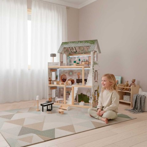 Domek dla lalek drewniany LULILO FLORO boho LED 78cm Kik Sp. z o. o. Sp. k.