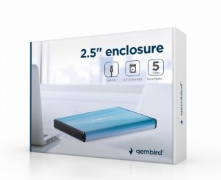 Obudowa zewnętrzna dysków 2.5 USB 3.0 niebieska Gembird