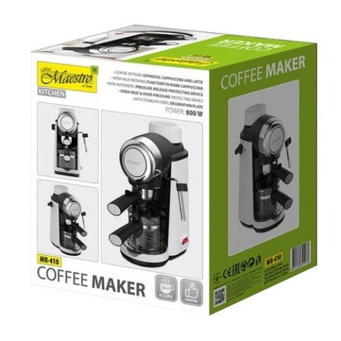 Kolbowy ekspres do kawy ze spieniaczem do mleka MR-410 Feel-Maestro