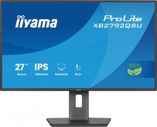 Monitor 27 cali XB2792QSU-B1 IPS,QHD, HAS (150) PIVOT, 120Hz,HDMI,DP, 350cd,1500:1, cienkie ramki, 2xUSB 3.2, ErP IIYAMA