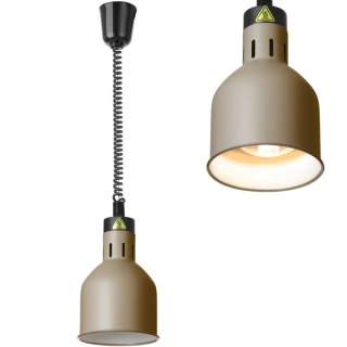 Lampa do podgrzewania potraw wisząca cylindryczna śr. 175 mm 250 W - beżowa Hendi