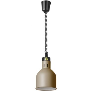 Lampa do podgrzewania potraw wisząca cylindryczna śr. 175 mm 250 W - beżowa Hendi