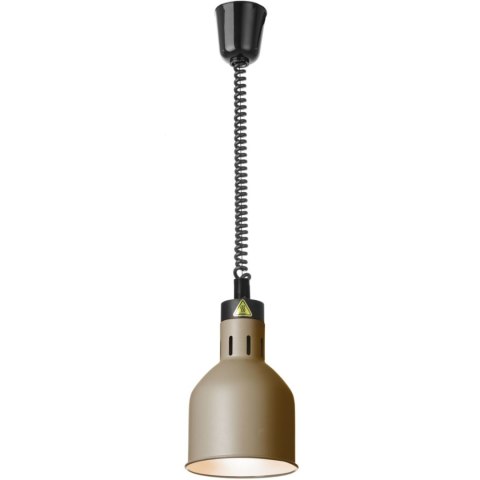 Lampa do podgrzewania potraw wisząca cylindryczna śr. 175 mm 250 W - beżowa Hendi