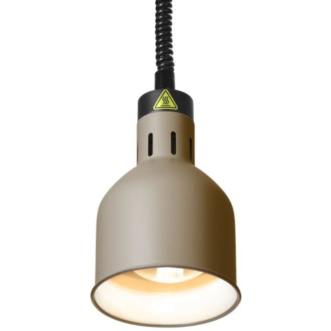 Lampa do podgrzewania potraw wisząca cylindryczna śr. 175 mm 250 W - beżowa Hendi