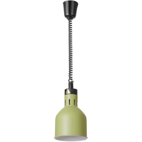 Lampa do podgrzewania potraw wisząca cylindryczna śr. 175 mm 250 W - zielona Hendi