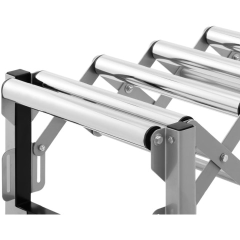 Podajnik stół rolkowy transportowy składany 9 rolek do 130 kg 145 x 59 x 96 cm MSW