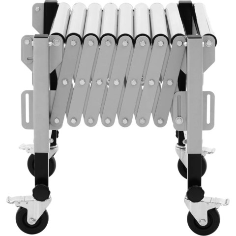 Podajnik stół rolkowy transportowy składany 9 rolek do 130 kg 145 x 59 x 96 cm MSW