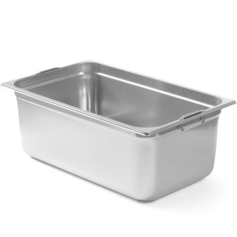Pojemnik GN 1/1 z chowanymi uchwytami STAL 14 l 530x325x100 mm Hendi
