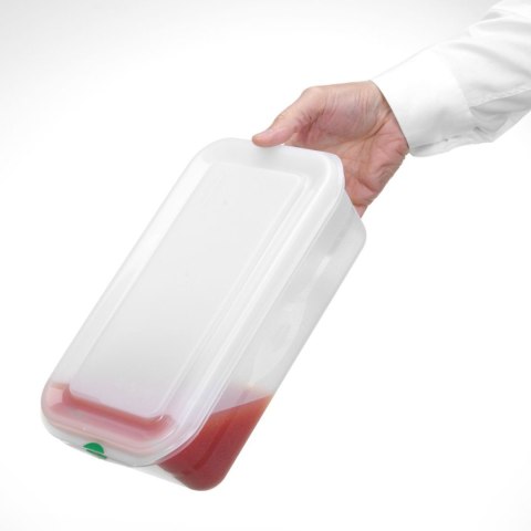 Pojemnik spożywczy GN 1/4 z etykietą pokrywką 2.8 l 265x162x100 mm Hendi