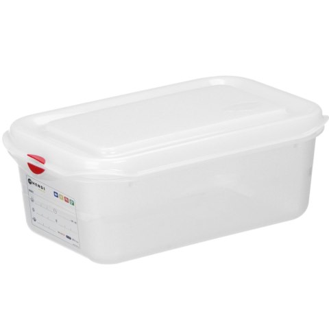 Pojemnik spożywczy GN 1/4 z etykietą pokrywką 4.3 l 265x162x150 mm Hendi