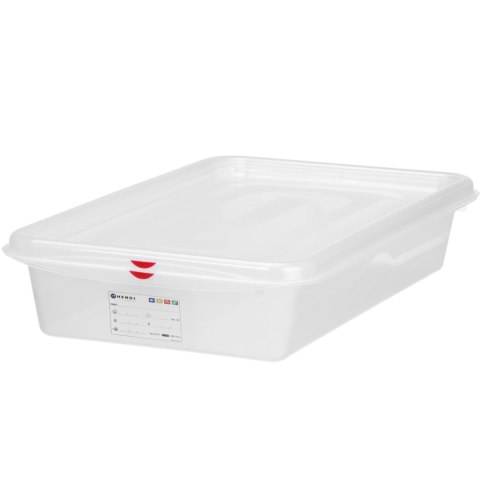 Pojemnik spożywczy GN 2/3 z etykietą pokrywką 13.5 l 354x325x150 mm Hendi