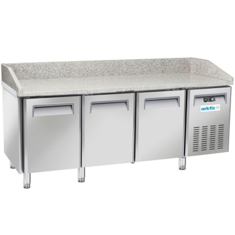 Stół chłodniczy do pizzy z granitowym blatem rantem 3-drzwiowy 186 l 450 W ARKTIC