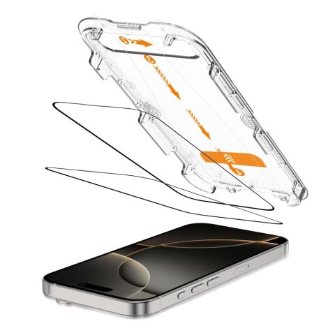 Szkło hartowane na iPhone 16 Pro z ramką instalacyjną Quick Set+ - 2 szt. Tech-Protect