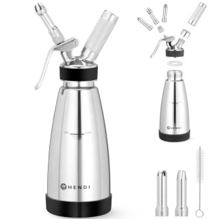 Termo syfon do sosów ciepłych i zimnych 3 końcówki 0.5 l śr. 95x275 mm Hendi