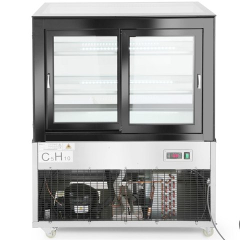 Witryna chłodnicza przeszklona ekspozycyjna 2 półki 300 l 480 W ARKTIC