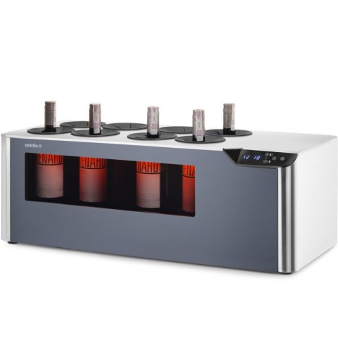 Chłodziarka do wina dwustrefowa nastawna na 8 butelek LED 60 W ARKTIC