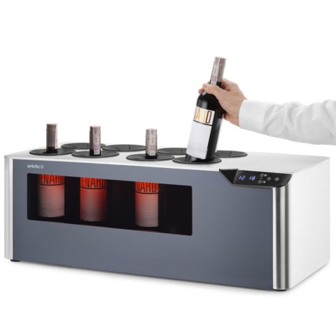Chłodziarka do wina dwustrefowa nastawna na 8 butelek LED 60 W ARKTIC