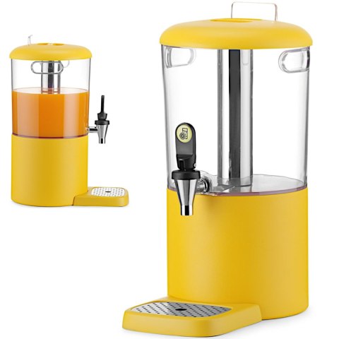 Dyspenser dozownik chłodzący do soków napojów UNIQ 4 l - żółty Hendi