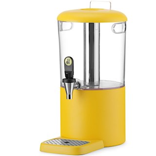 Dyspenser dozownik chłodzący do soków napojów UNIQ 4 l - żółty Hendi
