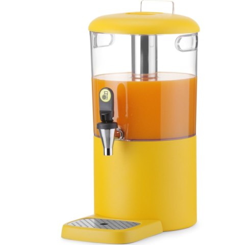 Dyspenser dozownik chłodzący do soków napojów UNIQ 4 l - żółty Hendi