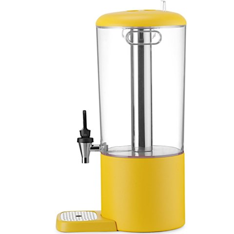 Dyspenser dozownik chłodzący do soków napojów UNIQ 8 l - żółty Hendi