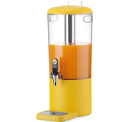 Dyspenser dozownik chłodzący do soków napojów UNIQ 8 l - żółty Hendi