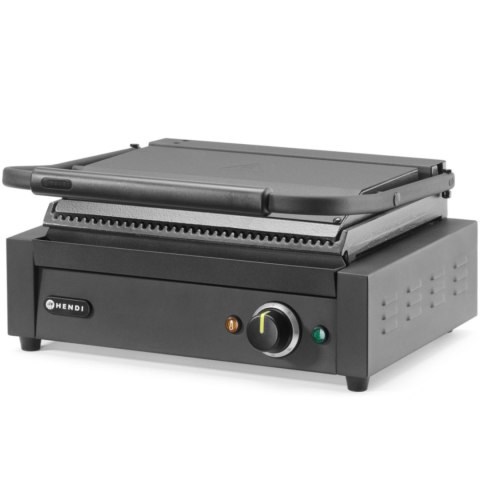 Grill elektryczny kontaktowy z płytą ryflowaną 340x235 mm 2200 W Hendi
