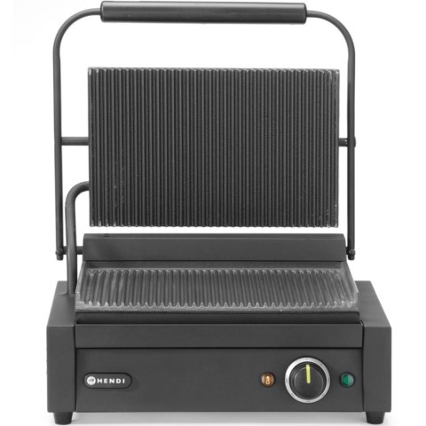 Grill elektryczny kontaktowy z płytą ryflowaną 340x235 mm 2200 W Hendi