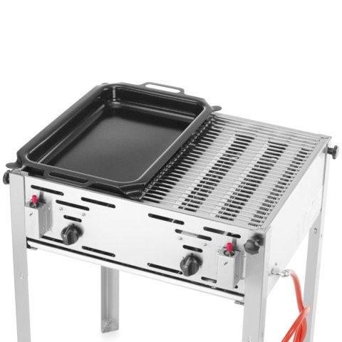 Grill gazowy z rusztem dzielonym tacką MASTER MAXI 50/50 11kW Hendi