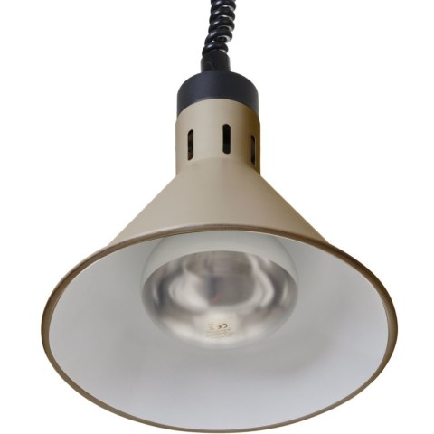Lampa do podgrzewania potraw wisząca stożkowa śr. 275 mm 250 W - beżowa Hendi