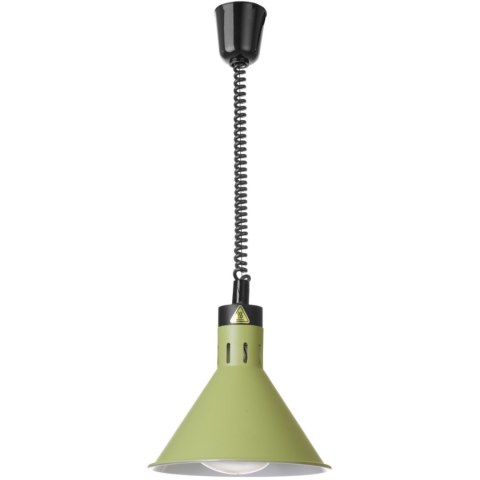 Lampa do podgrzewania potraw wisząca stożkowa śr. 275 mm 250 W - zielona Hendi