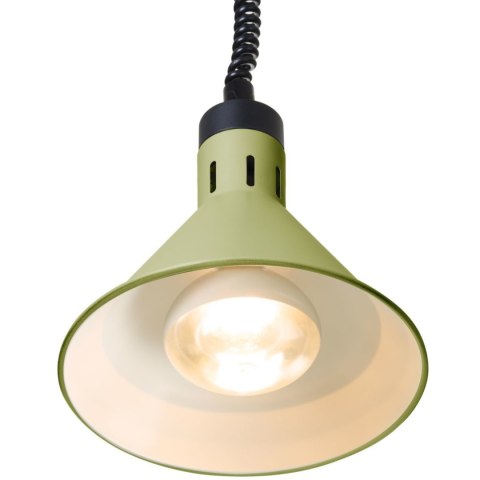 Lampa do podgrzewania potraw wisząca stożkowa śr. 275 mm 250 W - zielona Hendi