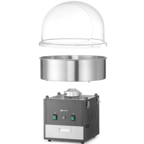 Maszyna urządzenie do waty cukrowej bez pokrywy 52 cm 1130 W - czarna Hendi