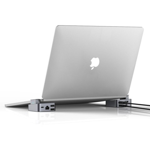 Podstawka wielofunkcyjny HUB do MacBook Pro USB-C USB 3.0 RJ45 HDMI Thunderbolt szary JOYROOM