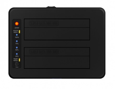 Stacja dokująca/klonująca IB-1232CL-U3 2x2,5" lub 3,5" SATA HDD, UASP & SATA III ( 6GBits/s ) IcyBox