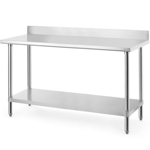 Stół przyścienny z półką rantem skręcany Budget Line 160x60x95 cm Hendi