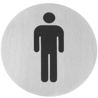 Tabliczka informacyjna samoprzylepna na drzwi do WC mężczyźni śr. 75 mm Hendi