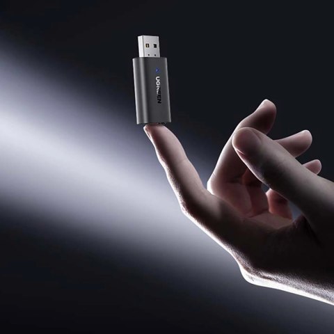 Transmiter bezprzewodowy nadajnik + odbiornik Bluetooth 5.1 adapter audio 3.5mm mini jack czarny UGREEN