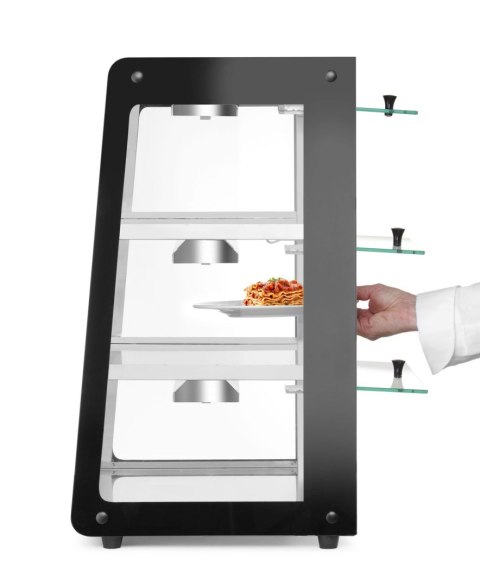 Witryna grzewcza nastawna ekspozycyjna 3 poziomy 50-70C 500 W Hendi