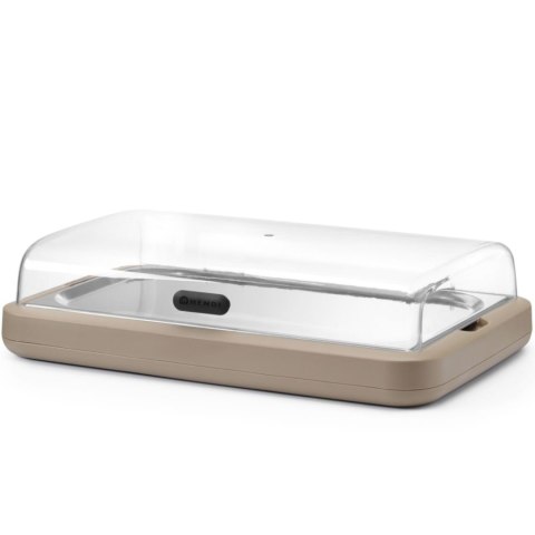 Witrynka ekspozycyjna z wkładem chłodzącym UNIQ GN 1/1 - beżowa Hendi