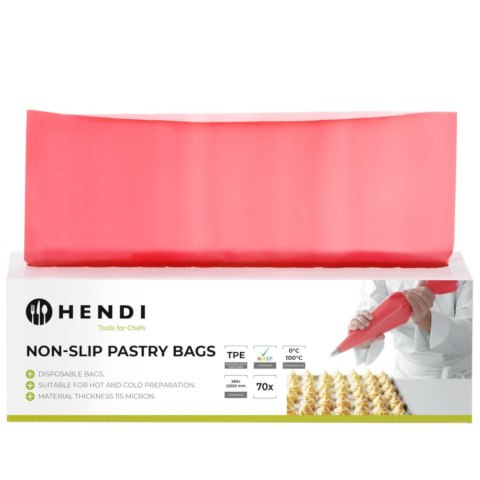 Worki foliowe cukiernicze do szprycowania ozdabiania 520 x 280 mm - rolka 70 szt. Hendi
