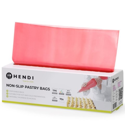 Worki foliowe cukiernicze do szprycowania ozdabiania 520 x 280 mm - rolka 70 szt. Hendi