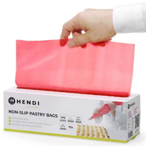 Worki foliowe cukiernicze do szprycowania ozdabiania 520 x 280 mm - rolka 70 szt. Hendi