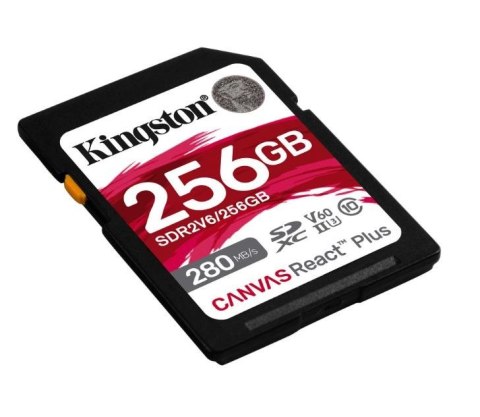 Karta pamięci SD 256GB React Plus 280/150/MB/s U3 V60 Kingston