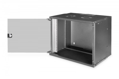 Szafa sieciowa wisząca 19" 9U, SOHO PRO 460 x 540 x 400 mm, nośność 60kg, drzwi szyba, niezłożona, Czarna Digitus