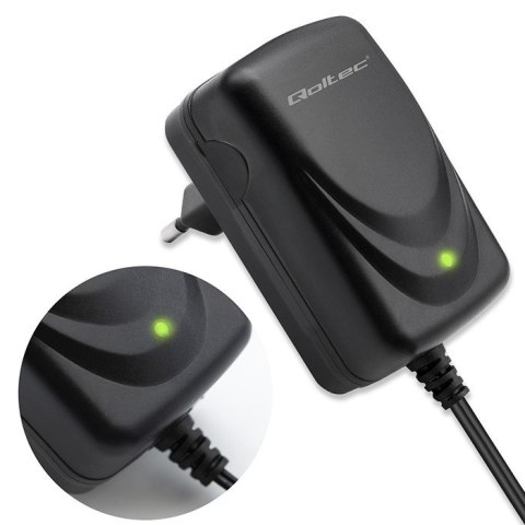 Automatyczna ładowarka do akumulatora AGM GEL STD 12V | 1.5A | Prostownik z sygnalizatorem LED Qoltec