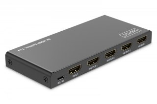 Rozdzielacz/Splitter HDMI 1x4, 4K/60Hz UHD z HDR, 18 Gbps, HDCP 2.2, EDID Digitus